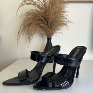 Black Pointed Toe Stiletto Heels